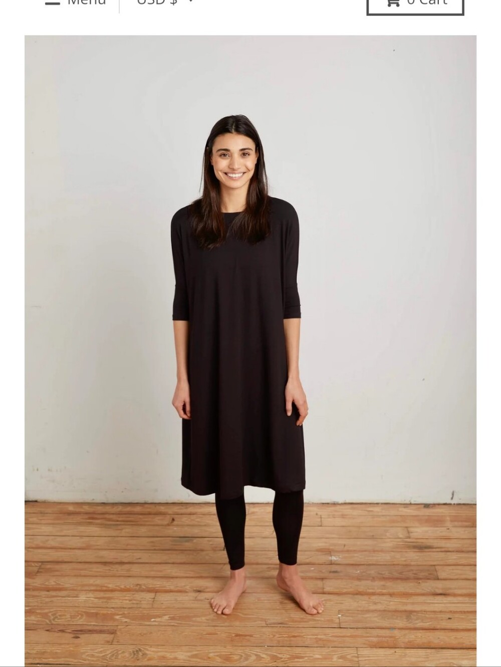 mimu maxi Black Midi Dress with Short Sleeves